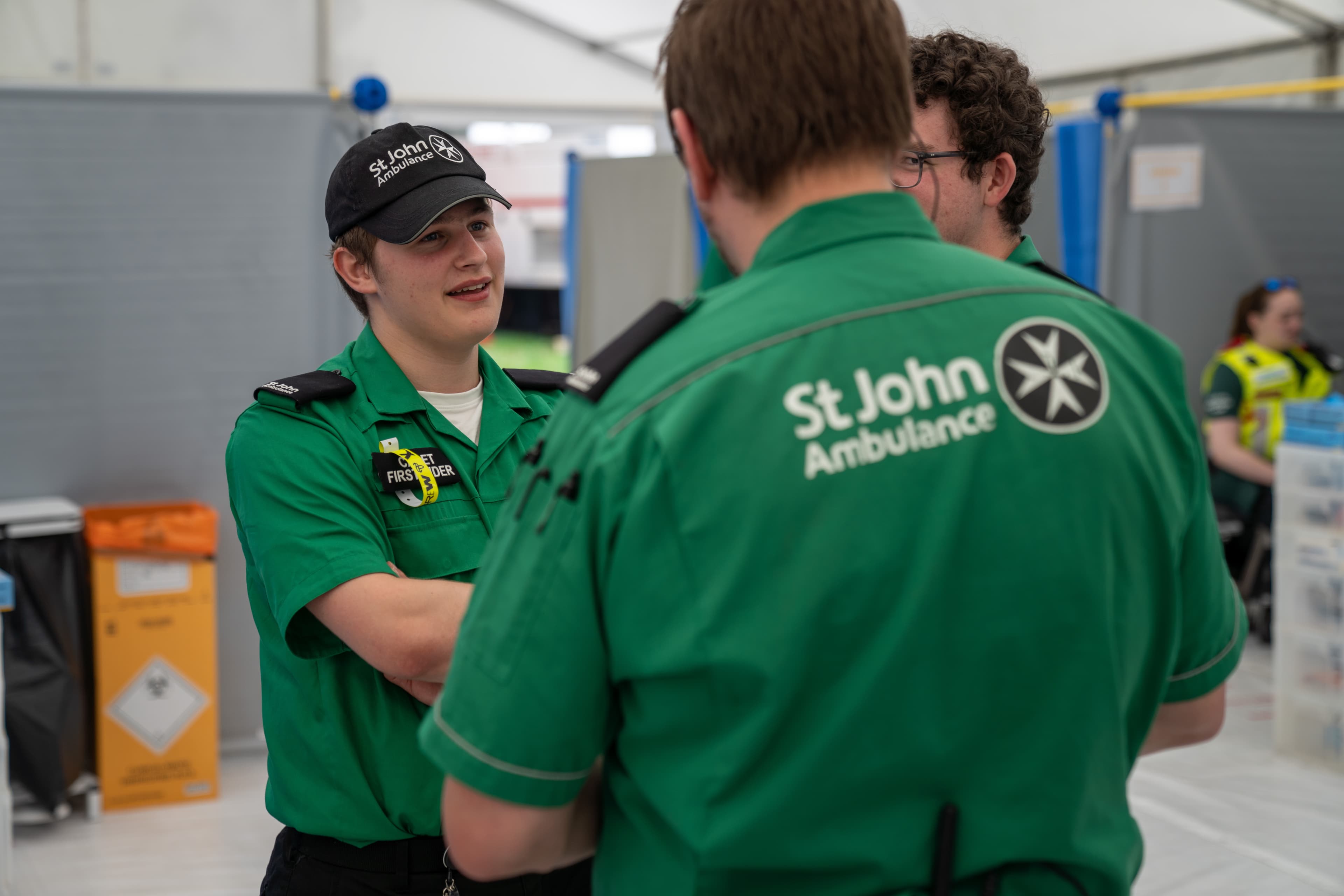 Isaac Critchley volunteering with St John Ambulance